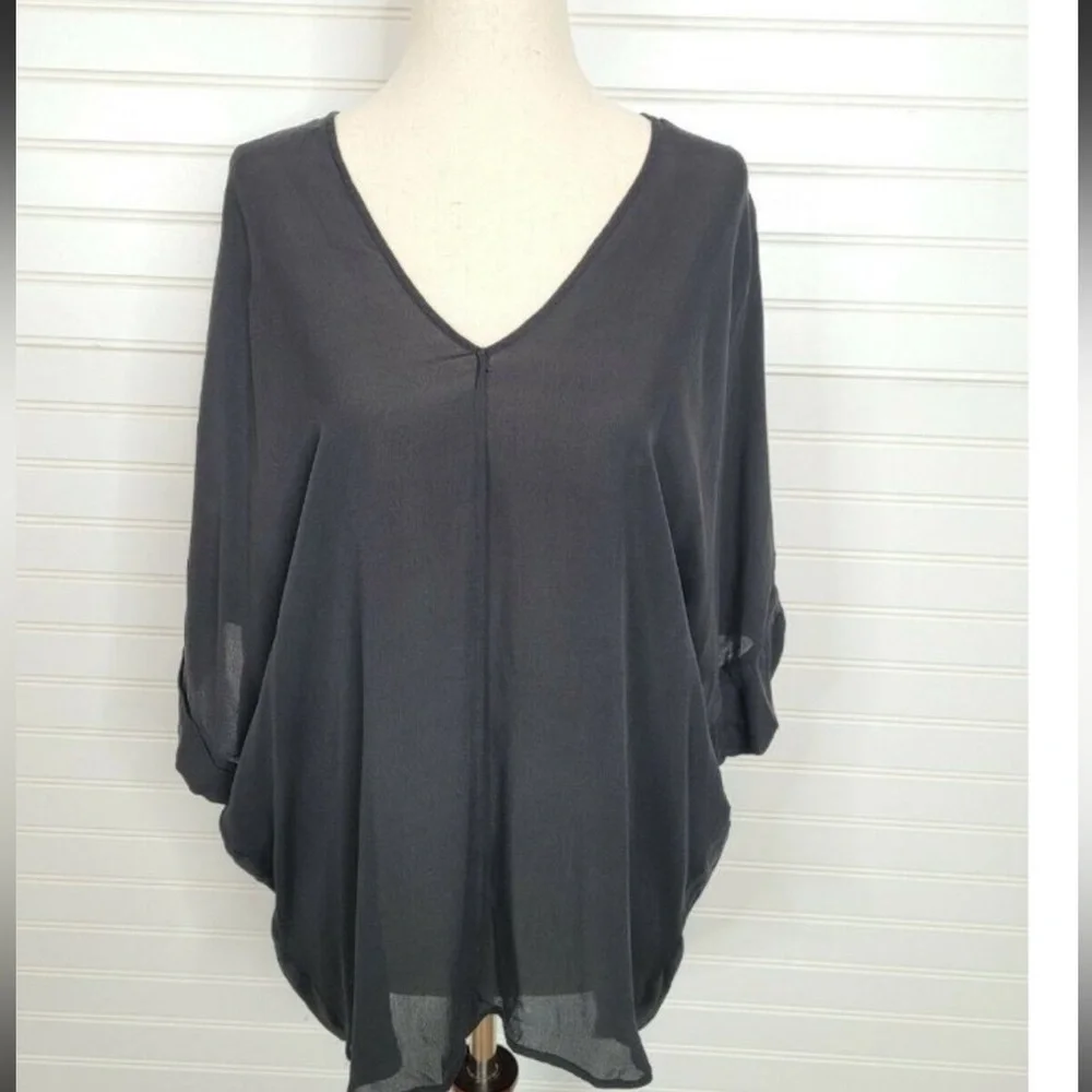 - Vince Black silk Chiffon Tunic - Picture 1 of 4